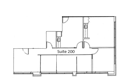Floor plan for studio, 1400 sqft